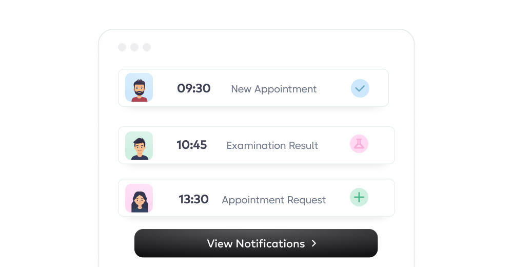 Clinic management dashboard showing automated appointment scheduling